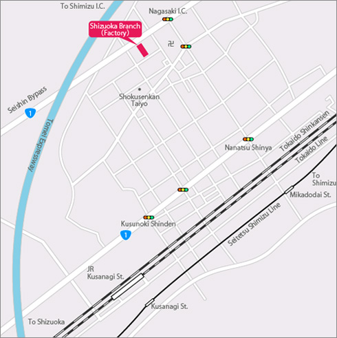 Map of our shizuoka factory